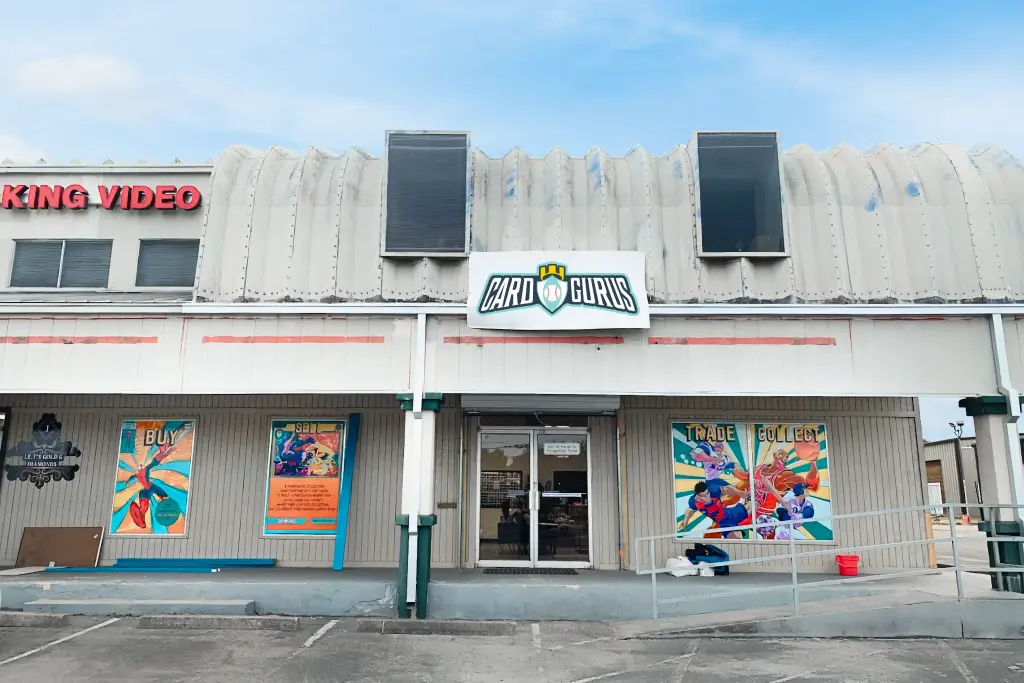 The Card Gurus storefront on West Pecan Street in Pflugerville